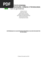 RELATÓRIO BIURETO PROTEÍNA SOJA