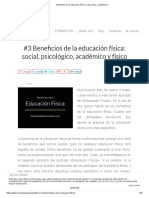 Beneficios de La Educación Física - Social, Físico, Académico y