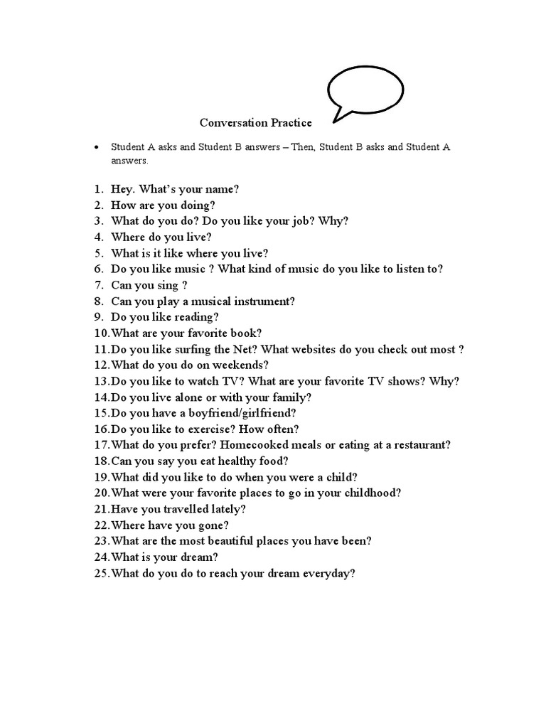 Student Conversation Guide | PDF