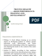 Imelda ARS - Improving Health Worker Performance Training and Development
