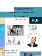 Improving Health Worker Performance Training and Development 25 Feb