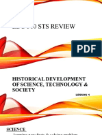 LESSON 1 - Historical Development of Science, Technology & Society