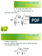 Effect of Catalyst Amount on Hydrogen Peroxide Decomposition Rate