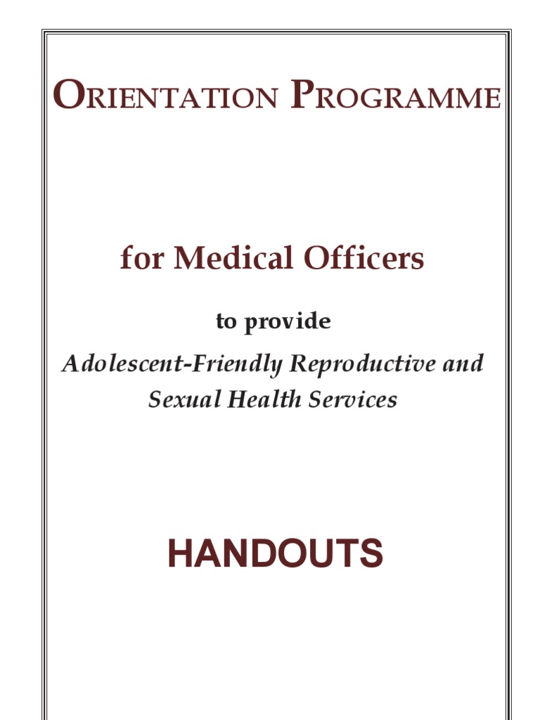 Adolescent Health and Development (AHD) MO Handout Full | PDF ...