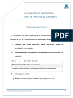 Trabajo de Investigación - Higiene y Monitoreo Ocupacional y Supervisión de Trabajos de Alto Riesgo