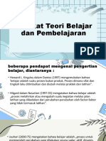 Hakikat Teori Belajar dan Pembelajaran