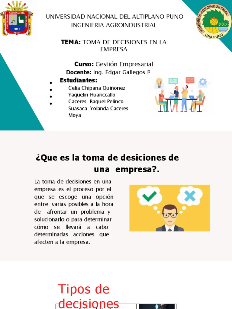 Estrategias para la Toma de Decisiones Empresariales | PDF | Toma de ...