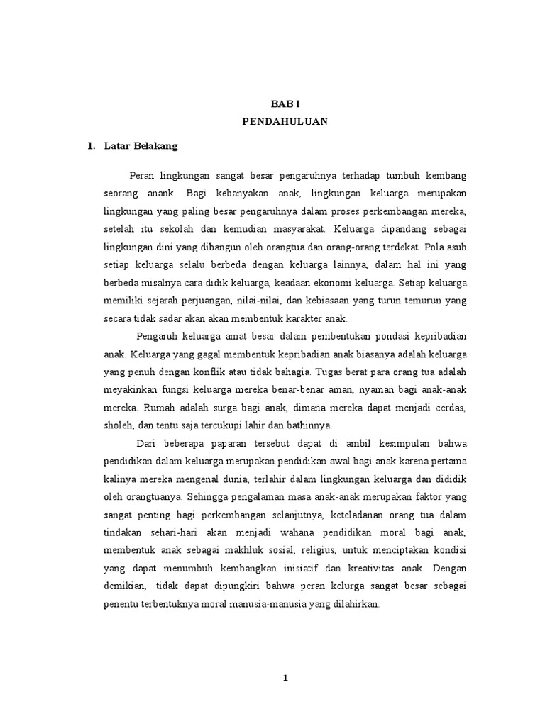 Peran Keluarga dalam Pendidikan Anak | PDF