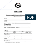 Leinster TREC Entry Form Athlone 21st August