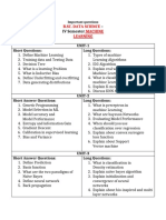 Machine Learning Unit Wise Important Questions