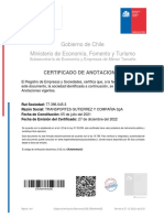 Gobierno de Chile Ministerio de Economía, Fomento y Turismo