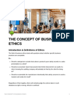 The Concept of Business Ethics
