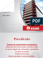 Semana 13: Sistemas de coordenadas, distancias, pendientes y ecuaciones de rectas