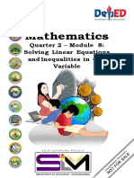 Math7 - q2 - Mod8 - Solving Linear Equations and Inequalities in One Variable