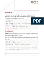 Arrays and List