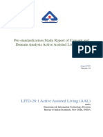 Pre-Standardization Study Report of Concept and Domain Analysis Active Assisted Living, India