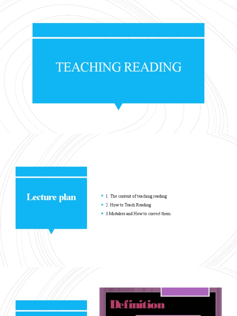 Teaching reading pdf speed reading cognition