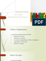 Presentation & Written Communication Skills