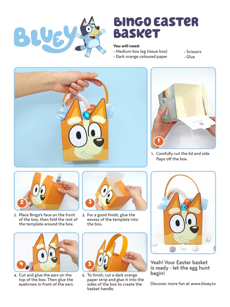 Bluey Easter Basket PDF