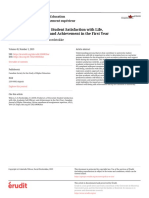 Predictors of University Student Satisfaction With Life, Academic Self-Efficacy, and Achievement in The First Year