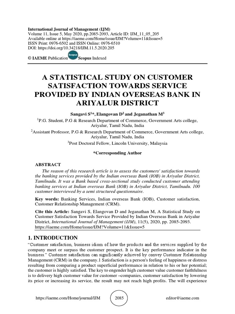 Statistical Study Examples