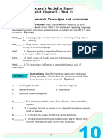 Language Techniques for Research, Campaigns and Advocacies