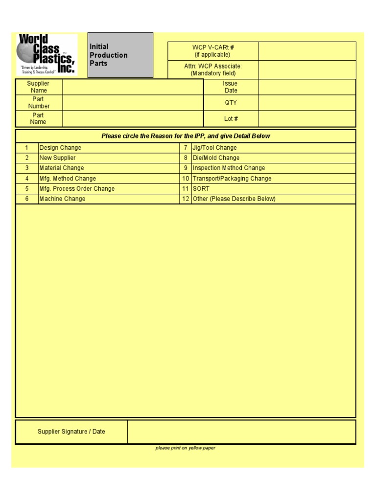 IPP Form and Process Overview | PDF