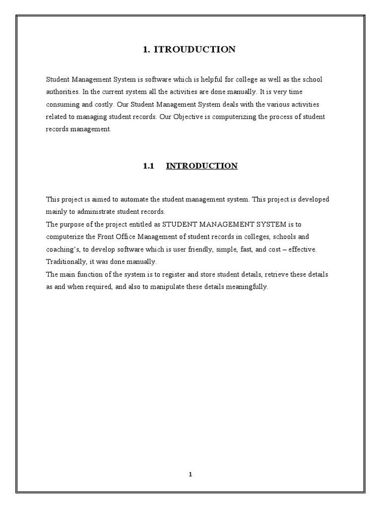 Student Management Project Report Tkinter Mysql | PDF | Software ...