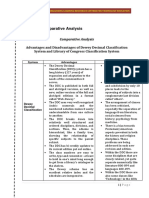 Advantages and Disadvantages of Dewey Decimal Classification System and Library of Congress Classification System