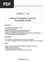 2 Writing Probability and The Probability Scale