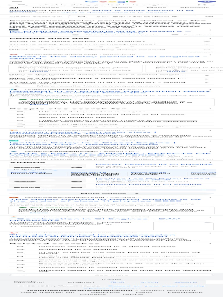 What Is Delay Period in Ic Engine Google Search PDF Internal