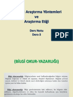 Bilimsel Araştırma Yöntemleri Ders3vs