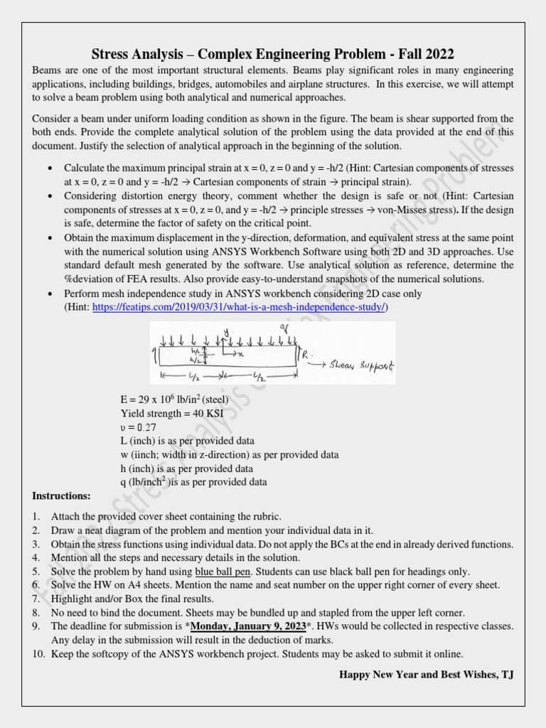 Stress Analysis - CEP - Fall 2022 - v01 | PDF | Stress (Mechanics ...