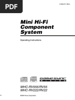 Mini Hi-Fi Component System: MHC-RV555/RV55 MHC-RV222/RV22