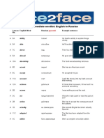 Face2face Pre Intermediate Russian Wordlist