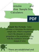 Formulas and Online Sample Size Calculators
