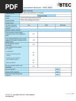 Internal Verification of Assessment Decisions - BTEC (RQF) : Higher Nationals