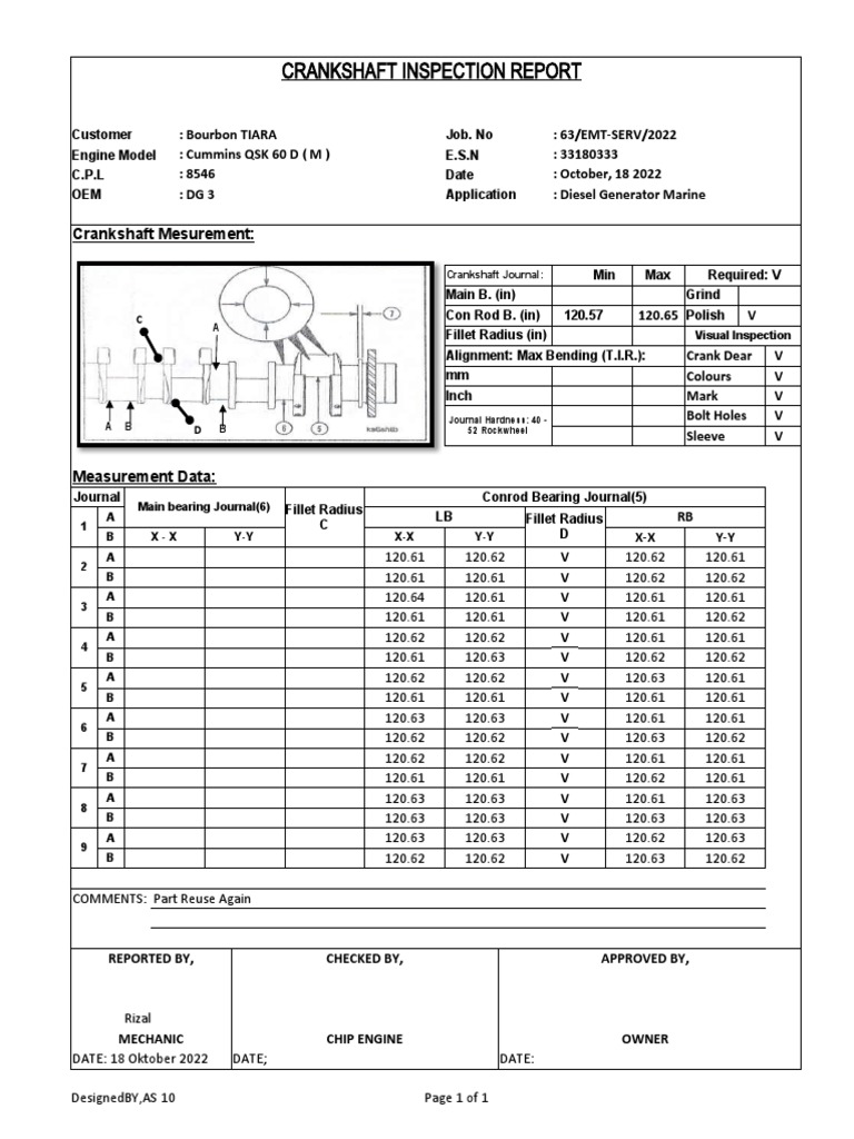 Report Crankshaft DG3buat PDF Rotating Machines Vehicles