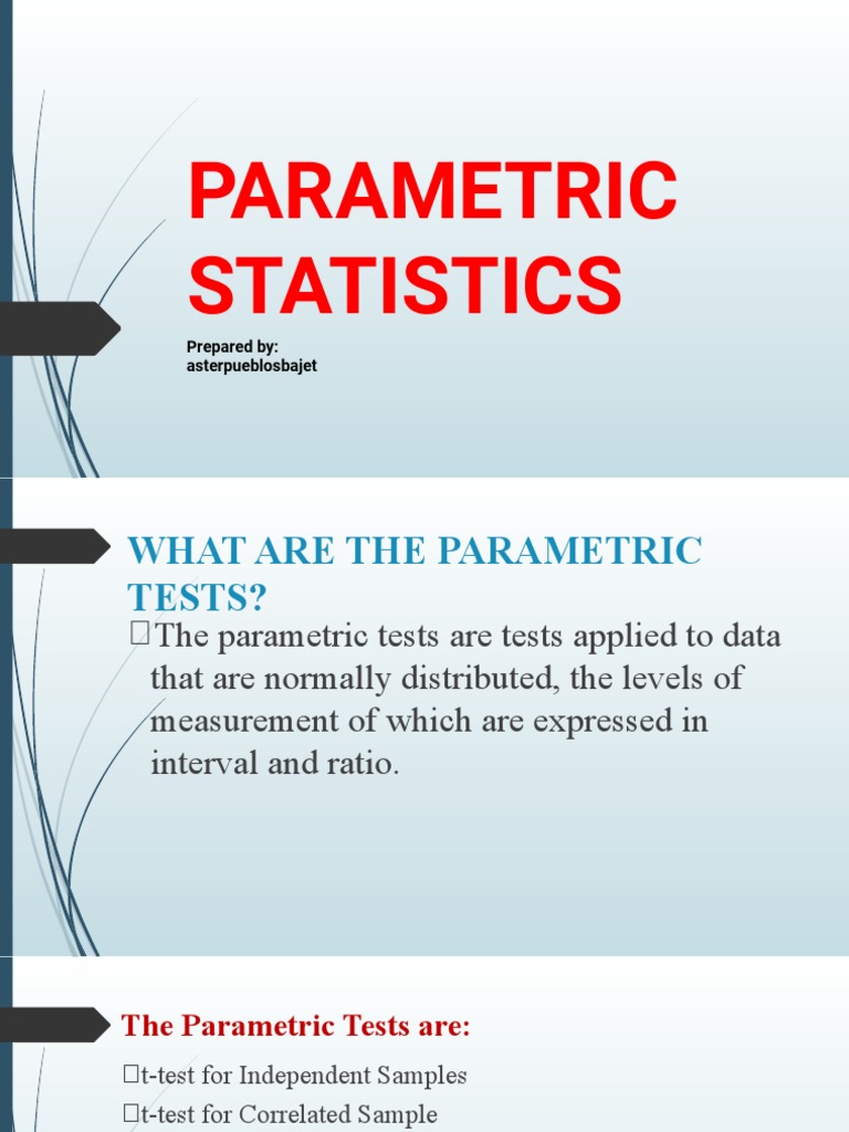 WHAT IS PARAMETRIC ANALYSIS visual data 8
