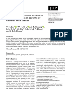 Relationships Between Resilience and Quality of Life in Parents of Children With Cancer