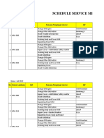 Schedule Service Welding Machine Juni - Juli 2022