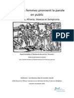 Dossier Prise de Parole Des Femmes À Rome