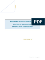 Responsabilité Du Transporteur Routier (Texte2016)