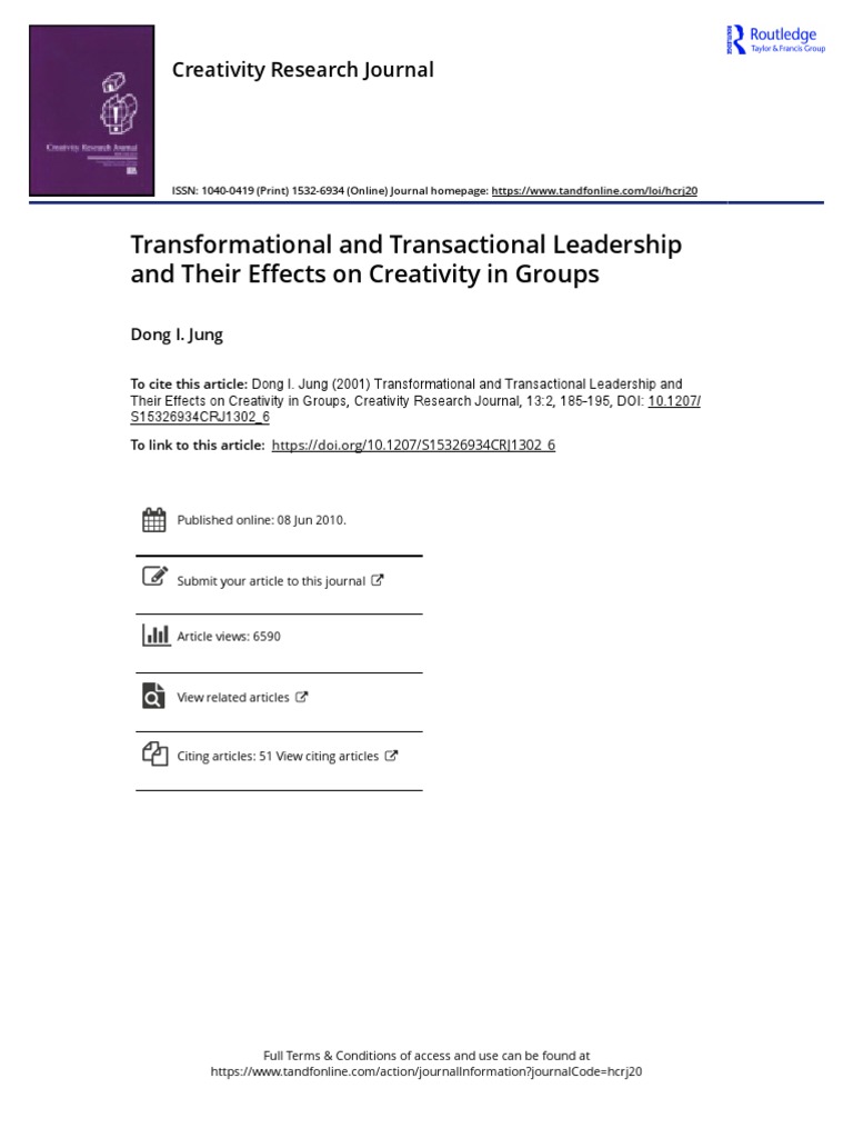 Transformational and Transactional Leadership and Their Effects On ...