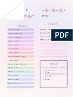 Pastel Watercolor Daily Planner