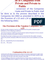 1.7 Conversion of Companies From Public To Private and Private To Public.12