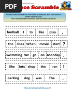 sentence-Scramble-Set-1 - Year 1