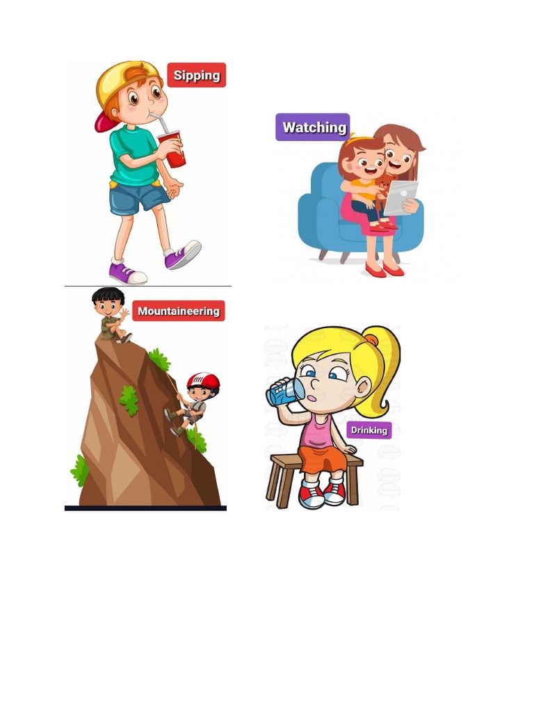 Action Verbs Pictures | PDF