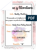 2 LENGUA Y LITERATURA ( SEMANA 4 - PROYECTO 1 )