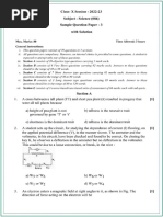 Science Sample Paper - 3 - 1